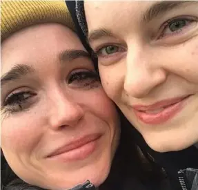  ?? INsTAGrAm ?? Elliot Page y Emma Portner en una foto subida a sus redes sociales. La pareja se casó en el 2018.