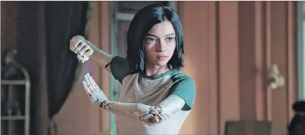  ?? Twentieth Century Fox ?? Alita, voiced by Rosa Salazar, in a scene from “Alita: Battle Angel.”