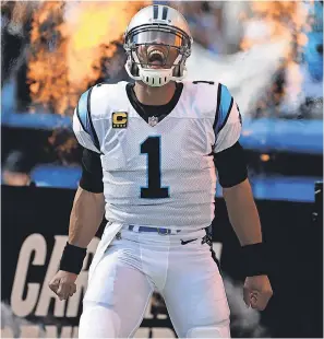  ?? BOB DONNAN/USA TODAY SPORTS ?? Panthers quarterbac­k Cam Newton has thrown for 883 yards and 7 TDs and has rushed for 165 yards and 3 TDs in four games this season.