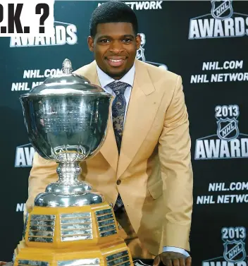  ??  ?? P.K. Subban avait remporté le trophée Norris au terme de la saison 2012-2013.