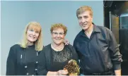  ?? (Courtesy) ?? ISRAEL PRIZE laureate Miriam Peretz, flanked by Hadassah national president Ellen Hershkin and Prof. Chaim Lotan, director of Hadassah-University Medical Center’s Heart Institute.