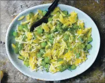  ?? COURTESY OF LYNDA BALSLEV ?? Fresh peas, herbs and orzo add up to spring on your dinner plate.