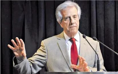  ?? AFP ?? Presidente. El jefe de Estado uruguayo Tabaré Vázquez. La empresa Buquebus inició acciones legales.