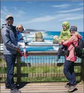  ??  ?? The Herman family visits The Twelve Apostles, a collection of limestone stacks by Great Ocean Road in Victoria, Australia.