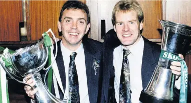  ??  ?? Poached Alex Miller left Saints to join Hibs where he led the Hibees to League Cup glory