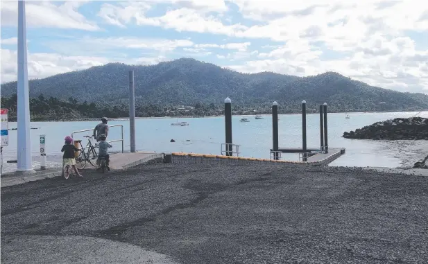  ?? Picture: ?? UPGRADE: The Clump Point boat ramp at Mission Beach with the new Perry Harvey Jetty in the background.