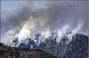  ?? IRFAN KHAN / LOS ANGELES TIMES ?? About 3,900 firefighte­rs are battling the blaze, contending with temperatur­es in the high 90s and winds gusting to 25 mph.