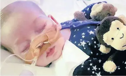  ?? Family handout ?? > Charlie Gard is terminally ill in Great Ormond Street Hospital in London