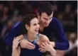  ?? MADDIE MEYER/GETTY IMAGES ?? Following back-to-back golds, Meagan Duhamel and Eric Radford finished seventh at the worlds.