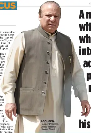  ??  ?? ACCUSED: Former Pakistan prime minister Nawaz Sharif