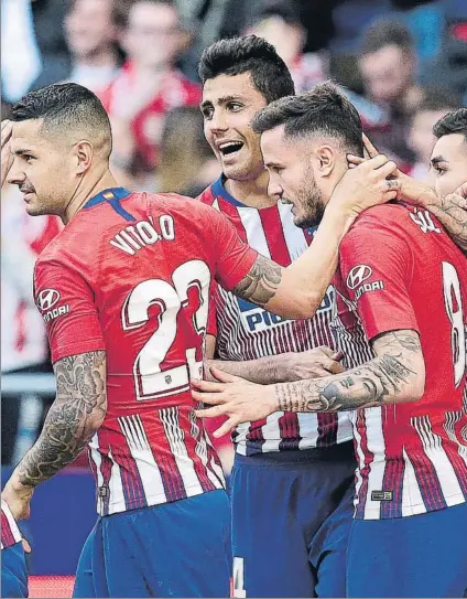  ?? FOTO: GETTY ?? Al Atlético de Madrid le bastó con un gol de Saúl Ñíguez, aunque acumuló ocasiones para haber ganado de forma más holgada