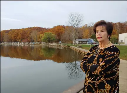  ?? BETSY SCOTT — THE NEWS-HERALD ?? Mentor councilwom­an Janet Dowling talks about the potential for enabling all residents to enjoy the city’s Lagoons property, now that voters approved easing restrictio­ns on improvemen­ts.