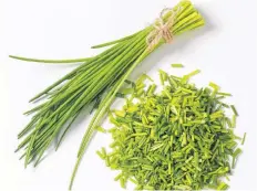  ?? 123RF.COM ?? Chives are often used as garnishes for soups and salads, baked or mashed potatoes, eggs, fish or chicken, as they look great and add a pleasant, mild flavour.