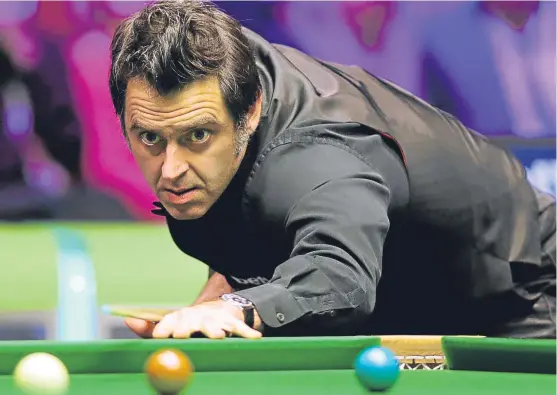  ?? Pictures: PA. ?? Ronnie O’Sullivan was nearly in hot water when he labelled some lower ranking players as “numpties”.