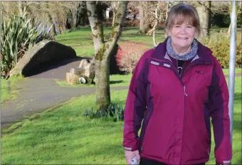  ?? Photo Sheila Fitzgerald ?? Kathleen O’ Callaghan enjoying the fresh air in Kanturk Town Park on Sunday.