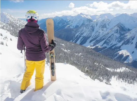  ?? PEBBLESHOO ?? Find your inner peace by enjoying the gorgeous vistas and majestic terrain at Kicking Horse near Golden, B.C., or at many of the other ski resorts in Alberta and B.C. this winter.