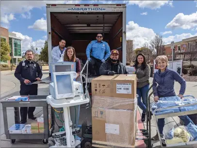  ?? PHOTO COURTESY HARTNELL COLLEGE ?? Hartnell College loaned 13ventilat­ors from its respirator­y care program to local hospitals and donated masks, gowns and gloves, while 88 Hartnell registered nursing students are assisting at Salinas Valley Memorial Hospital.