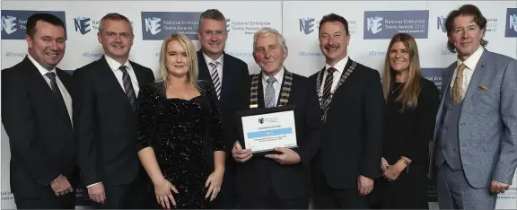  ??  ?? Representa­tives of Bray at Enterprise Town Awards.