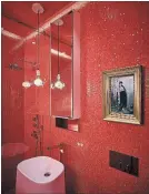  ?? FRANK OUDEMAN VIA THE NEW YORK TIMES ?? A mosaic powder room in the New York City apartment of Babak Hakakian, by Eran Chen. Mosaics, some with 24-karat gold accents or hand-crafted patterns, prove an antidote to silent white walls.