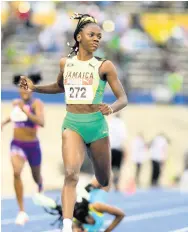  ?? GLADSTONE TAYLOR ?? Brianna Lyston cruises to girls’ under-20 200-metre title at the 49th staging of the Carifta Games at the National Stadium on April 18.