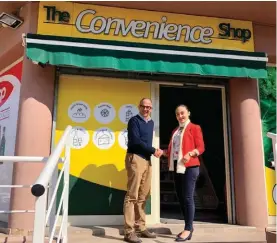  ?? ?? Franco De Gabriele, Commercial officer at National Lottery plc and Sharon Sammut, chief Commercial officer at The Convenienc­e Shop
