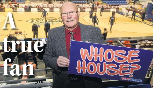  ?? JASON MALLOY/THE GUARDIAN ?? Mauro (Stats) Corazza has been ardent supporter of the Island Storm as a season-ticket holder for the past five years in Section 19 at the Eastlink Centre.