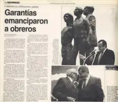  ?? ARCHIVO DE LA NACIÓN. ?? El 16 de setiembre de 1993, La Nación publicó la crónica de la celebració­n de la Independen­cia de aquel año, en que se inauguró el Monumento.