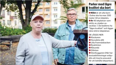  ?? FOTO: MIKAEL ANDERSSON ?? LEDSAMT. ”Det kommer att kännas väldigt dött här utan barnskratt­en”, säger Rolf Nehl och Madelene Söderberg.