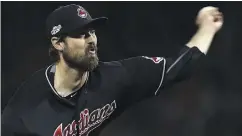  ?? ELSA / GETTY IMAGES ?? Cleveland left-hander Andrew Miller logged a perfect 0.00 earned run average in four ALDS innings.