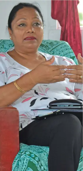  ?? Photo: Renu Prasad ?? Minister for Local Government, Housing and Community Developmen­t Premila Kumar during her visit to the PRB flats in Tuatua, Labasa, on October 21, 2020.