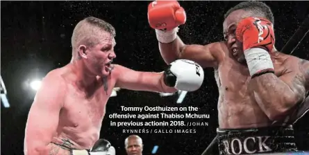  ?? /J O H A N RYNNERS / GALLO IMAGES ?? Tommy Oosthuizen on the offensive against Thabiso Mchunu in previous actionin 2018.
