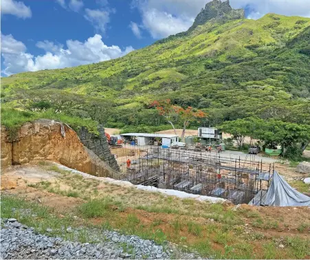  ?? ?? Constructi­on continues at Tuvatu caldera where Lion One is building Fiji’s next gold mine.
