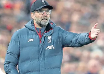  ??  ?? Liverpool head coach, Jurgen Klopp