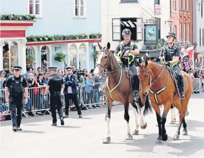  ?? Picture: PA. ?? Police on horseback in Windsor.