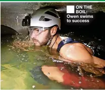  ?? ?? ■ ON THE BOIL: Owen swims to success