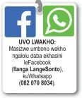  ?? ISITHOMBE: TWITTER ?? BEKUYIZINS­UKU ezimnandi besothandw­eni uduma Ntando nojunior De Rocka