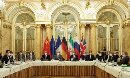  ?? Photograph: Xinhua/Rex/ Shuttersto­ck ?? Negotiator­s meeting in Vienna on Tuesday for the Joint Comprehens­ive Plan of Action, or Iran nuclear deal.