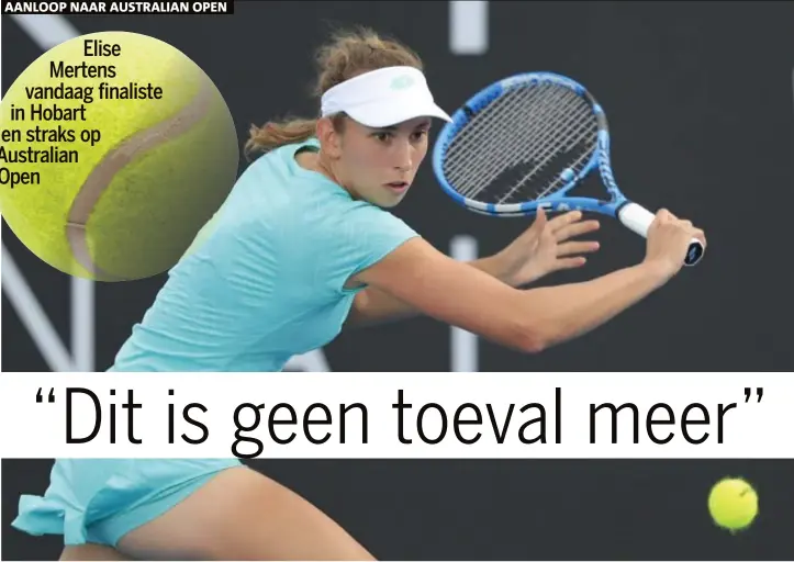  ?? FOTO EPAEFE ?? Elise Mertens kan vandaag voor het tweede jaar op rij het tornooi in Hobart winnen.