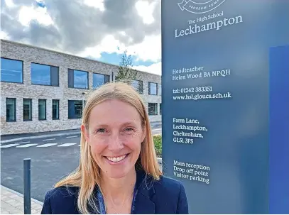  ?? Picture: Robin Jenkins ?? Headteache­r Helen Wood at the new High School Leckhampto­n in Cheltenham