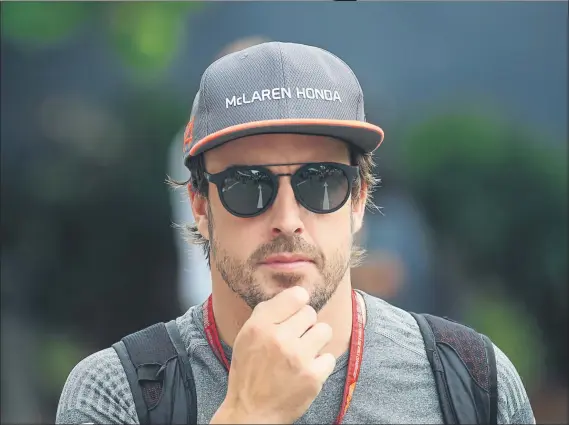  ?? FOTO: GETTY ?? Fernando Alonso podría renovar en breve con McLaren, confiando así en el proyecto conjunto de la escudería británica con su nuevo motorista, Renault para la temporada 2018