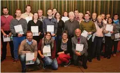  ?? Foto: Wasserwach­t Neu Ulm ?? Bei der Neu Ulmer Ortsgruppe der Wasserwach­t sind zahlreiche Mitglieder geehrt worden.