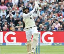  ?? PTI ?? India’s Jasprit Bumrah bats during the second day of the fifth cricket test match between England and India at Edgbaston in Birmingham, England on Saturday