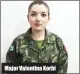  ??  ?? Major Valentina Korbi
