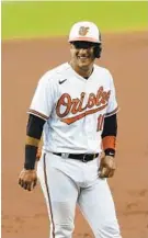  ?? JULIO CORTEZ/AP ?? Jose Iglesias is hitting .405, but can the Orioles get him enough at-bats in September to qualify for the batting title?