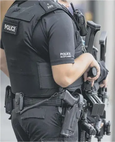  ??  ?? 0 Firearms officers were deployed last year after reports of five armed men outside an Edinburgh flat