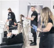  ?? CARL JUSTE cjuste@miamiheral­d.com ?? Employers, such as hair stylist Beto Pellegrino in Edgewater, struggle to retain and find talent because of the rising cost of living and apartment rent hikes in the Miami neighborho­od.