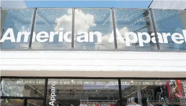  ?? KEITH SRAKOCIC / THE ASSOCIATED PRESS / THE CANADIAN PRESS FILES ?? Controvers­ial clothing brand American Apparel is making a comeback just one year after declaring bankruptcy. It will return to the Canadian market with an online store.