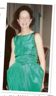  ??  ?? In a Victor Edelstein party dress, c1991