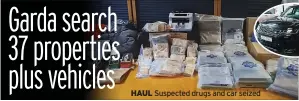  ?? ?? HAUL
Suspected drugs and car seized