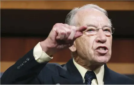  ?? ChiP somodevill­a/Getty imaGes files ?? U.S. Sen. Chuck Grassley, who held meetings with Canadian and Mexican officials last week, says Canada’s federal election is adding to the urgency of pushing the trade deal through.